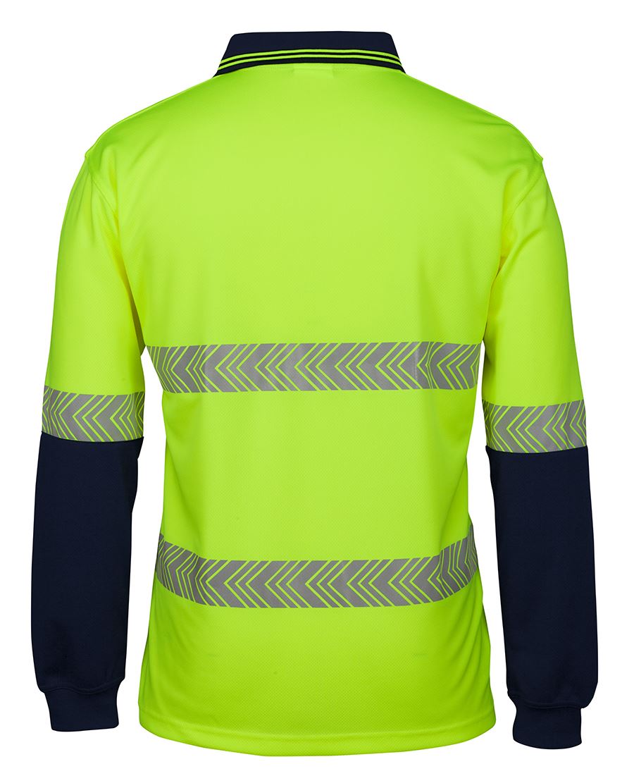 JB&#39;s Wear Hi Vis L/S Segmented Tape Polo (6HLST)