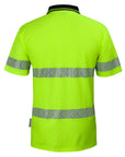 JB's Wear Hi Vis (D+N) Cotton Back S/S Segmented Tape Polo (6HMSS)