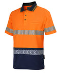 JB's Wear Hi Vis (D+N) Cotton Back S/S Segmented Tape Polo (6HMSS)