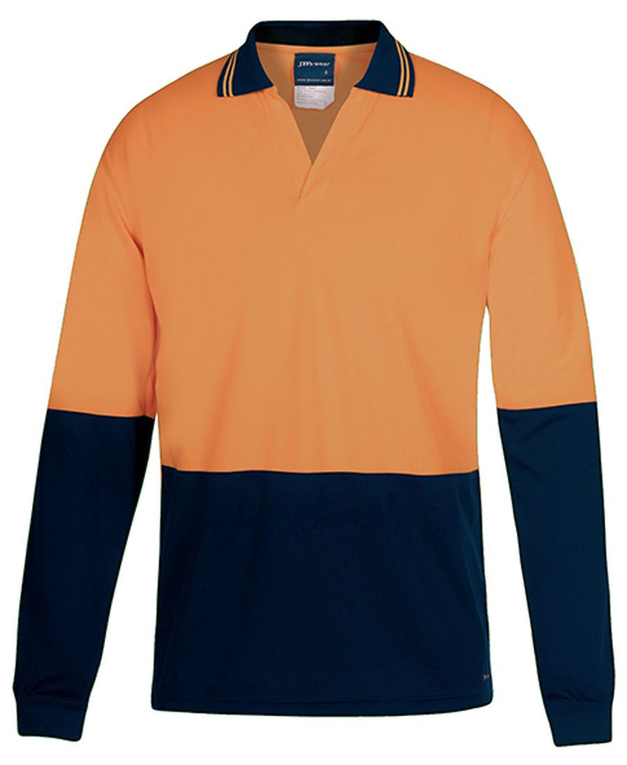 JB&#39;s Wear Hi Vis L/S Non Button Polo (6HNBL)