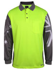 JB's Wear Hi Vis L/S Southern Cross Polo (6HSCL)