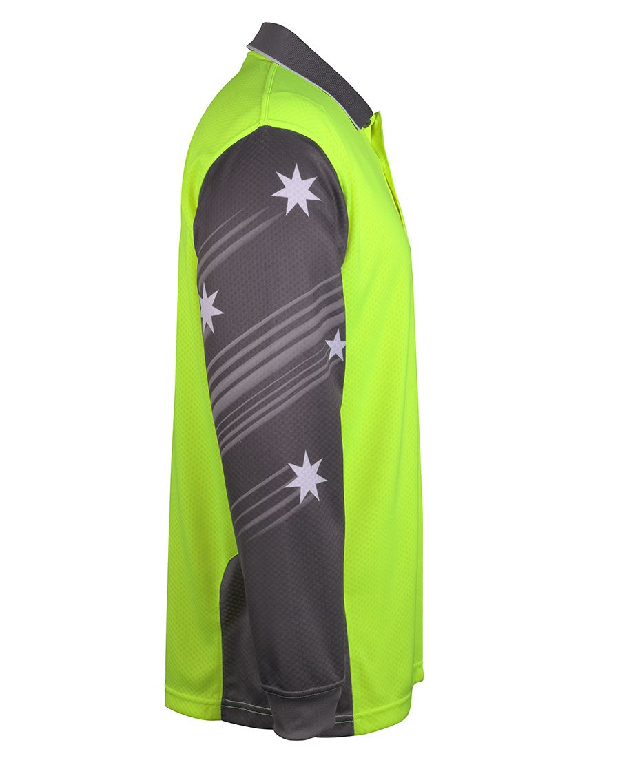 JB&#39;s Wear Hi Vis L/S Southern Cross Polo (6HSCL)