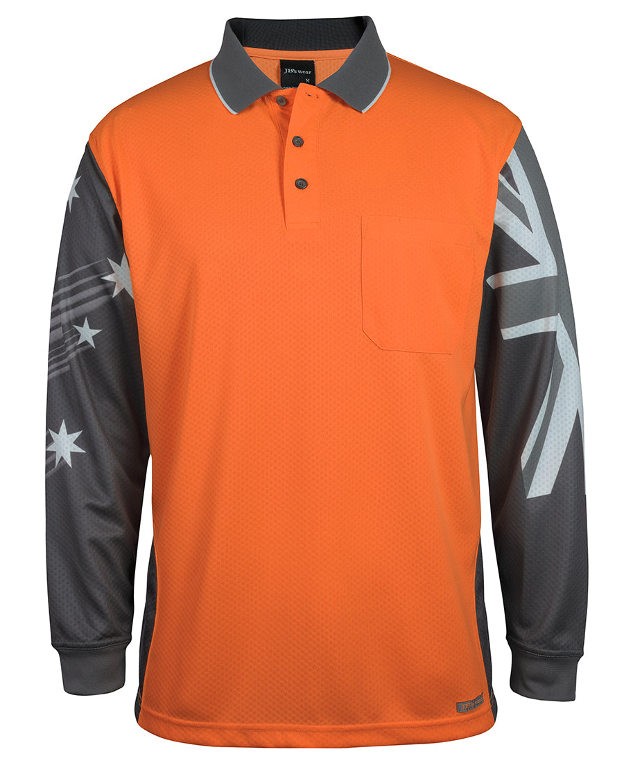 JB&#39;s Wear Hi Vis L/S Southern Cross Polo (6HSCL)