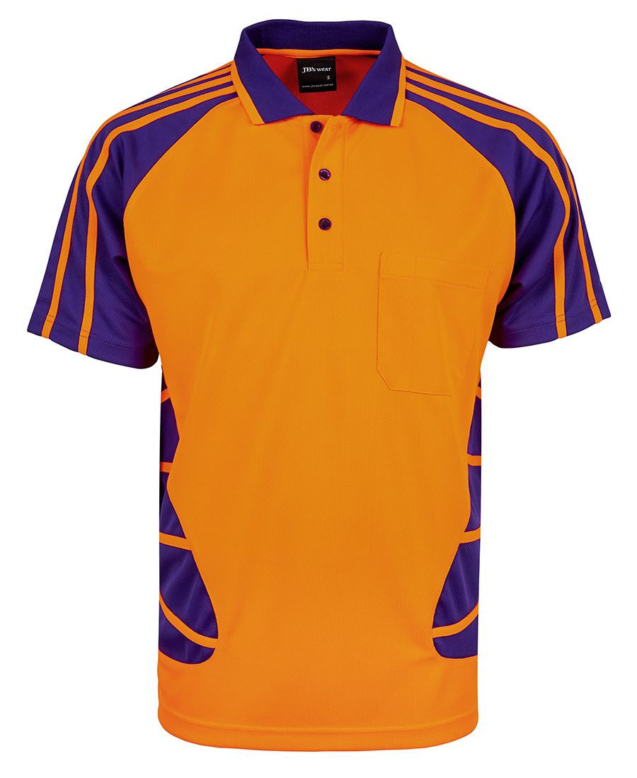 JB's Wear Hi Vis Short Sleeve Spider Polo - Adults (6HSP)