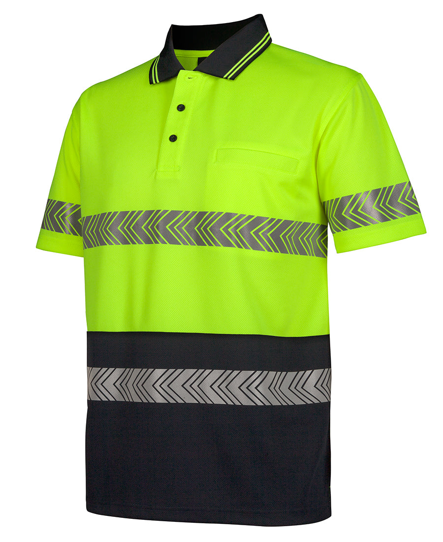 JB's Wear Hi Vis S/S Segmented Tape Polo (6HSST)