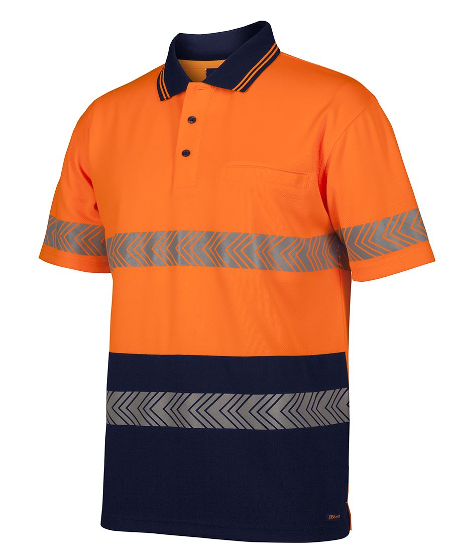 JB's Wear Hi Vis S/S Segmented Tape Polo (6HSST)