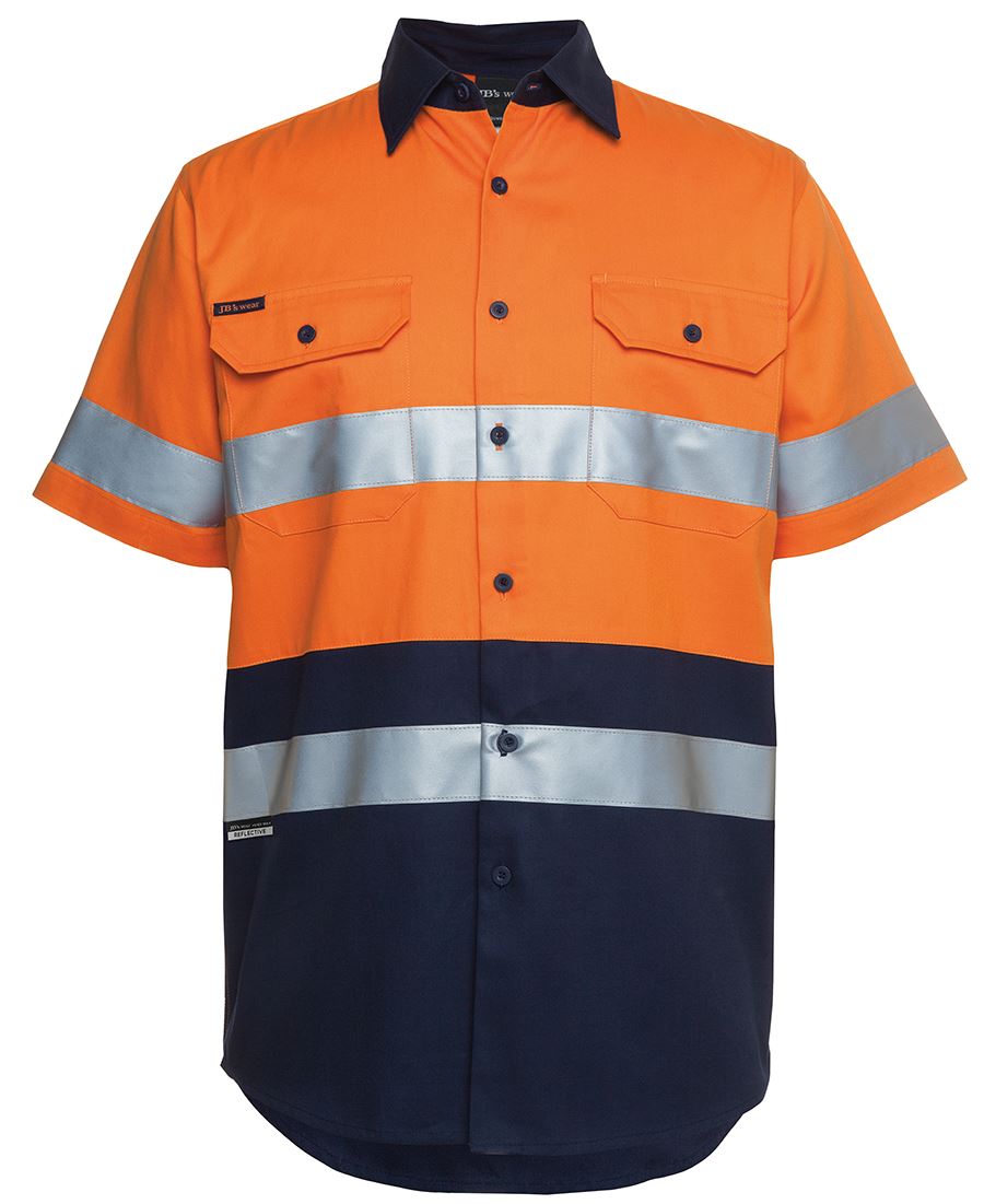 JB's Wear Hi Vis (D+N) Short Sleeve 190g Shirt - Adults (6HSS)