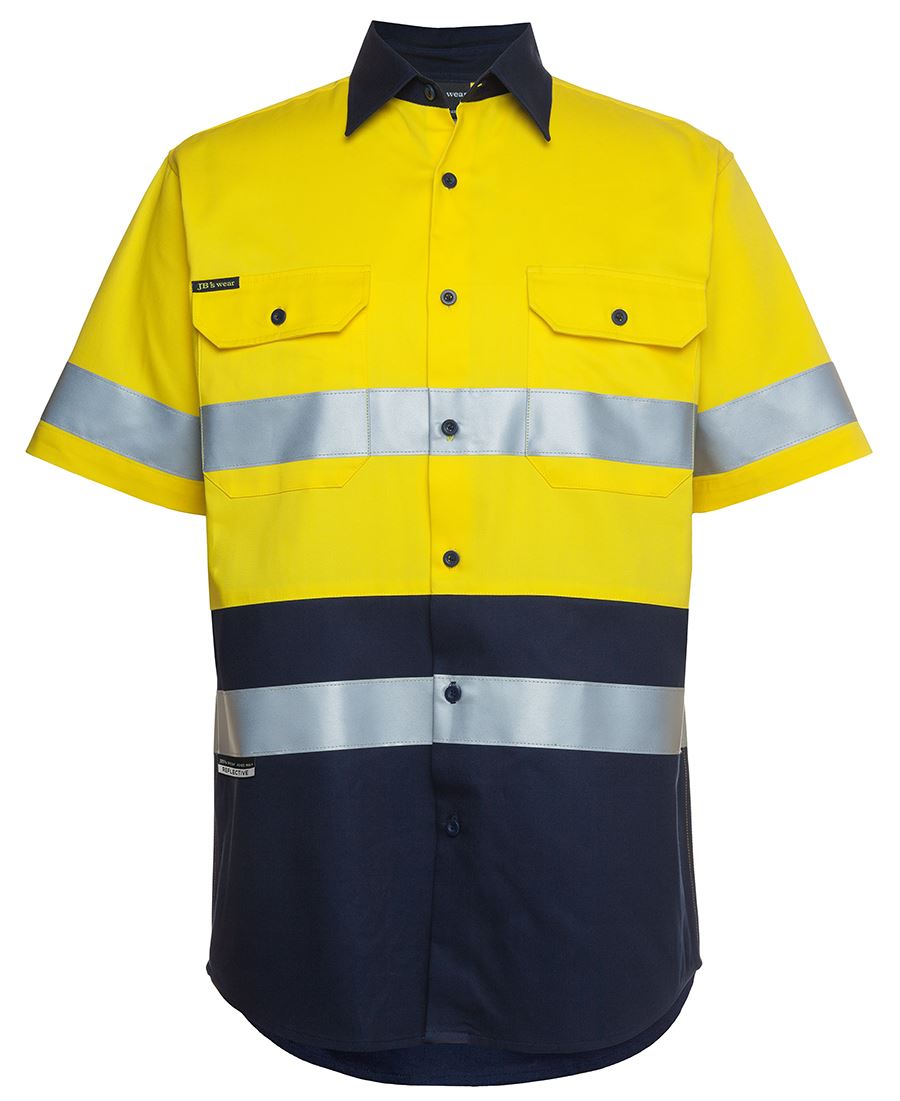 JB&#39;s Wear Hi Vis (D+N) Short Sleeve 190g Shirt - Adults (6HSS)