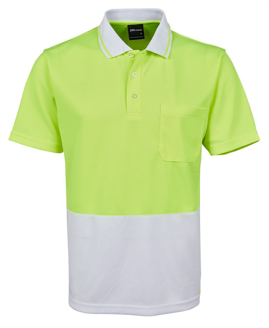 JB&#39;s Wear Adults Hi Vis Non Cuff Traditional Polo 2nd Color (6HVNC)