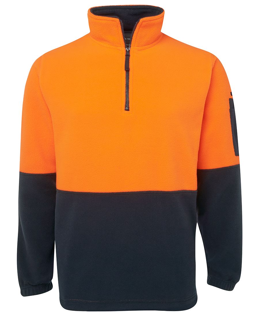 JB&#39;s Wear Hi Vis 1/2 Zip Polar Fleece - Adults (6HVPF)