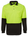 JB's Wear Hi Vis Long Sleeve Trad Polo - Adults (6HVPL)