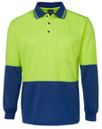 JB's Wear Hi Vis Long Sleeve Trad Polo - Adults (6HVPL)