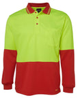 JB's Wear Hi Vis Long Sleeve Trad Polo - Adults (6HVPL)