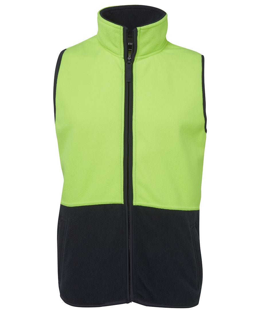 JB&#39;s Wear Hi Vis Polar Vest - Adults (6HVPV)