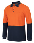 JB's Wear Hi Vis L/S Cotton Pique Trad Polo (6HVQL)