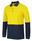 JB's Wear Hi Vis L/S Cotton Pique Trad Polo (6HVQL)