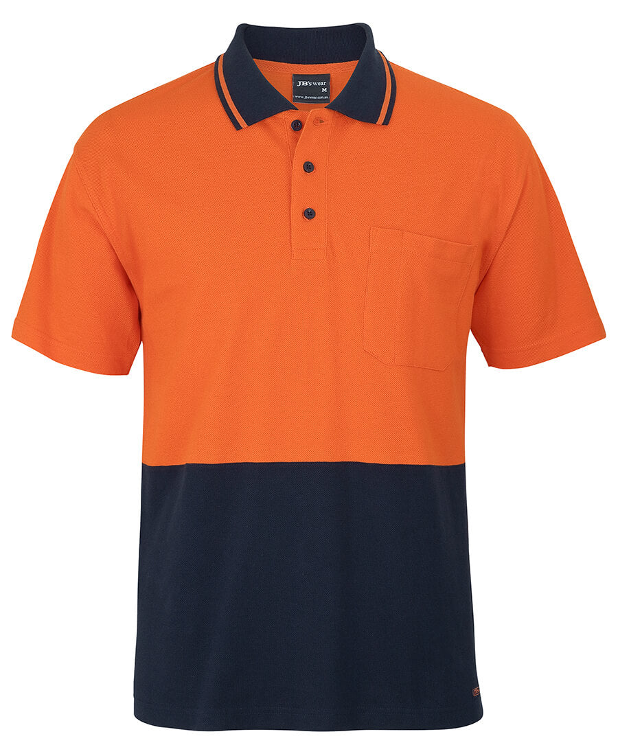 JB's Wear Hi Vis S/S Cotton Pique Trad Polo (6HVQS)