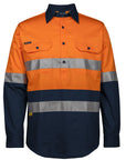 JB's Wear Hi Vis (D+N) Close Front L/S 150G Work Shirt (6HWCS)