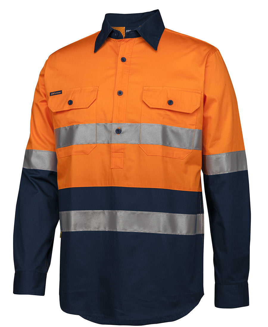 JB&#39;s Wear Hi Vis (D+N) Close Front L/S 150G Work Shirt (6HWCS)