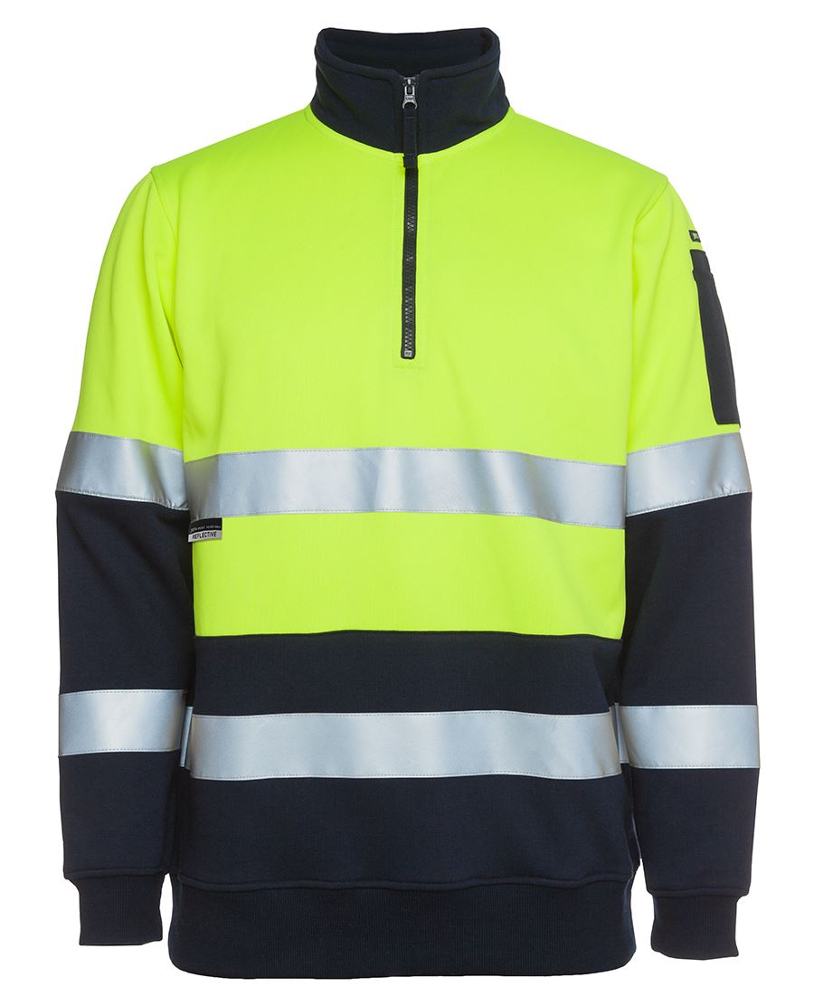 JB&#39;s Wear Hi Vis 1/2 Zip D+N Fleecy Sweat - Adults (6HZFS)