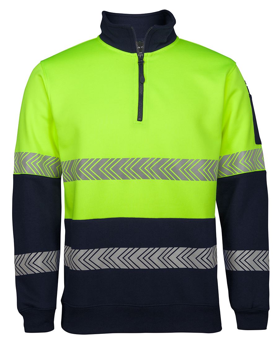 JB&#39;s Wear Hi Vis ½ Zip Segmented Tape Fleece (6HZS)