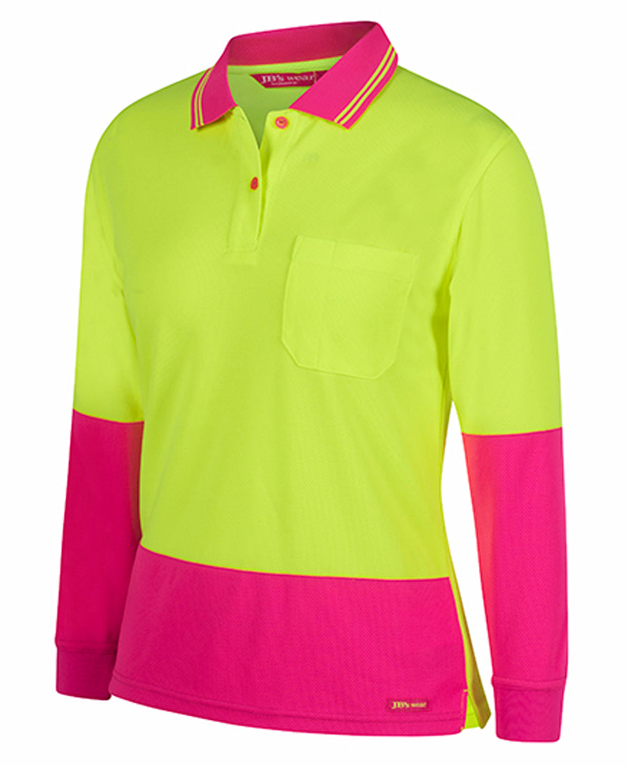 JB&#39;s Wear Ladies Hi Vis L/S Comfort Polo (6LHCL)