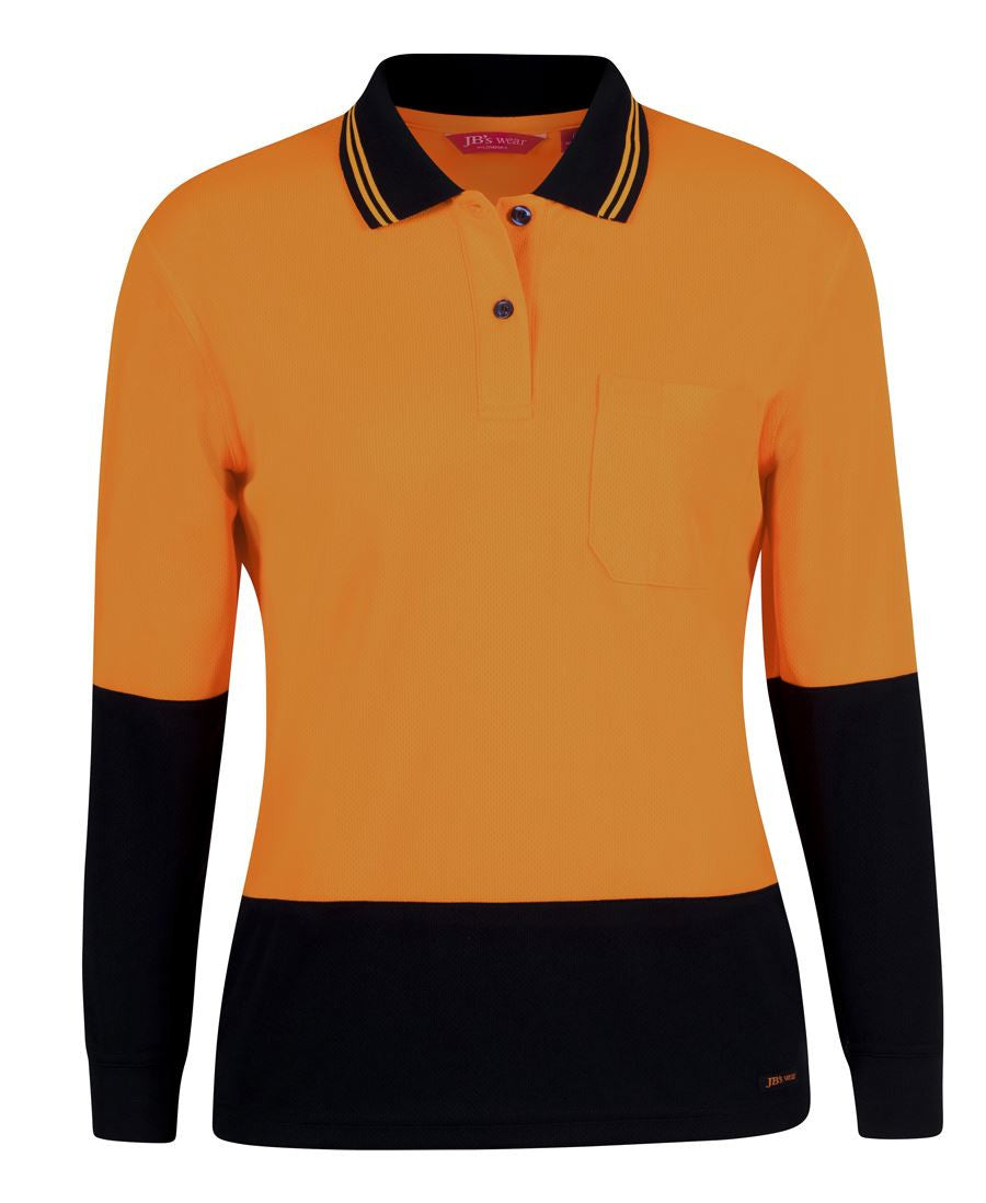 JB&#39;s Wear Ladies Hi Vis L/S Comfort Polo (6LHCL)