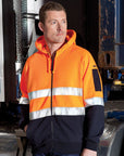 JB's Wear Hi Vis (D+N) Full Zip Fleecy Hoodie (6DNH)