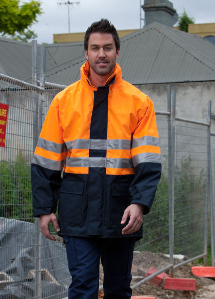 JB's Wear Hi Vis (D+N) Long Line Jacket - Adults (6DNLL)