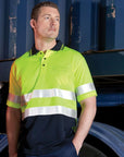 JB's Wear Hi Vis Short Sleeve (d+n) Traditional Polo - Adults (6HVST)