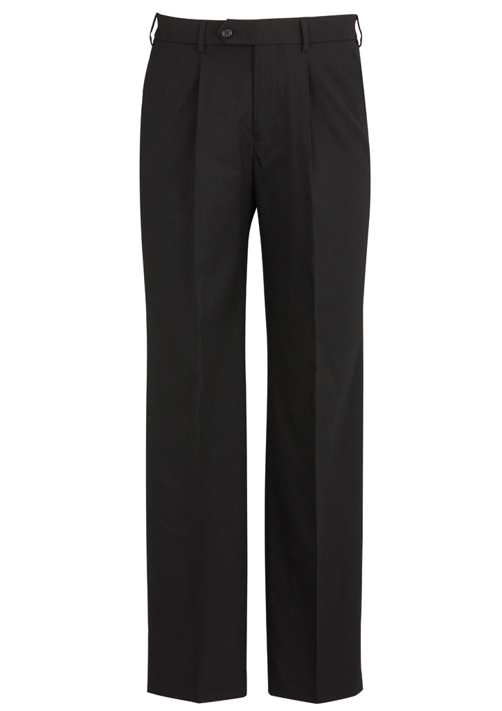 Biz Corporate Mens One Pleat Pant Stout (74011S)-Clearance