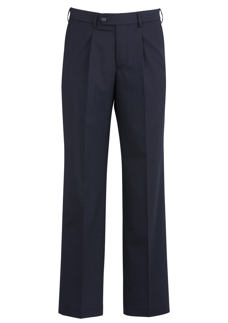 Biz Corporate Mens One Pleat Pant Stout (74011S)-Clearance