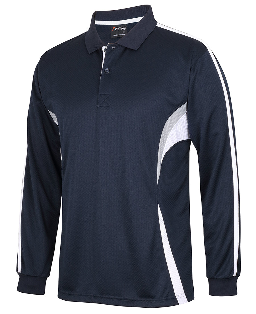 JB&#39;s Wear Adult Podium L/S Cool Polo (7CLP)
