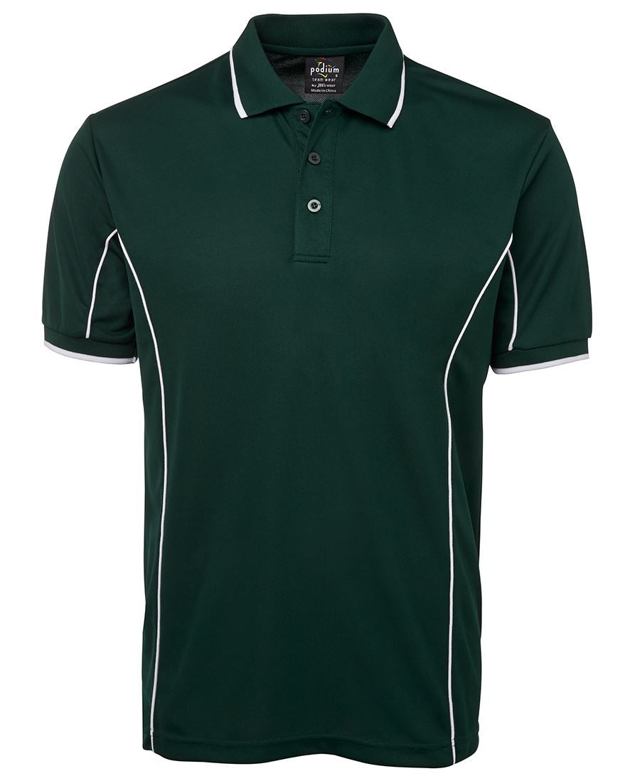 JB's Wear Adults Podium Short Sleeve Piping Polo 2nd (7PIP)