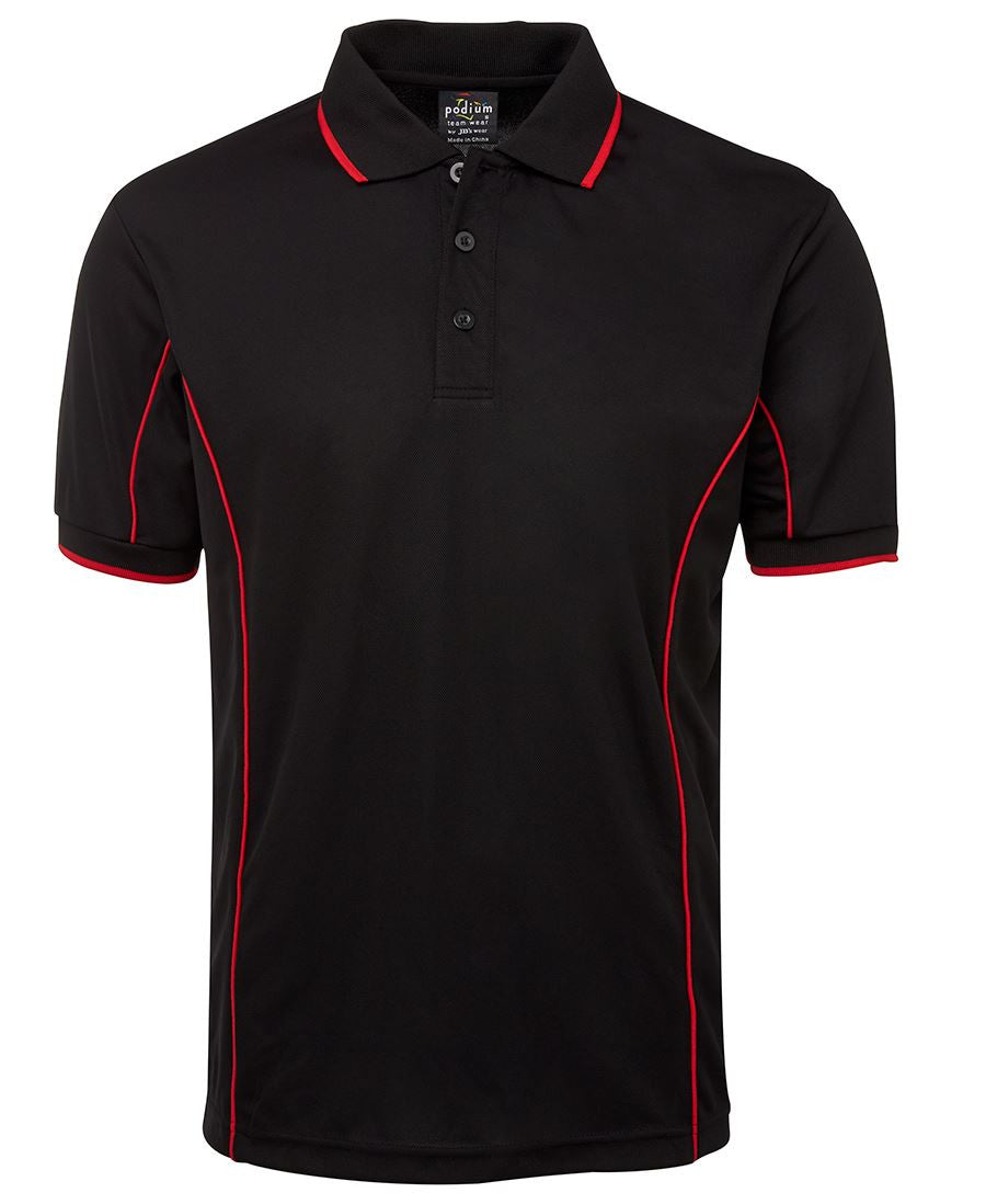 JB's Wear Adults Podium Short Sleeve Piping Polo 2nd (7PIP)