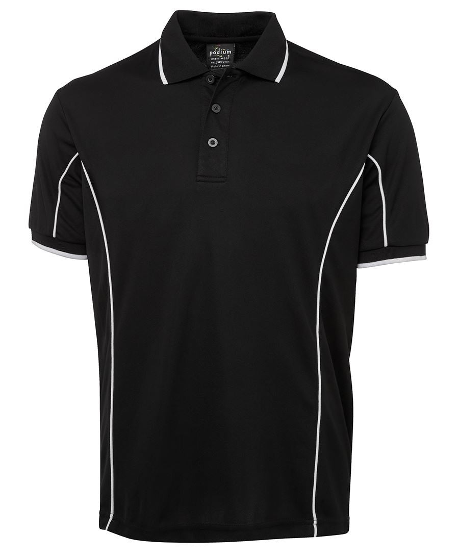 JB's Wear Adults Podium Short Sleeve Piping Polo 2nd (7PIP)