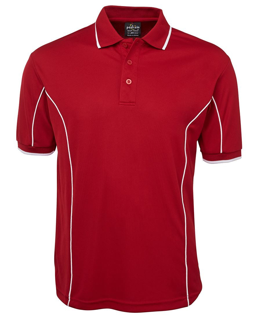 JB's Wear Adults Podium Short Sleeve Piping Polo 1st (7PIP)