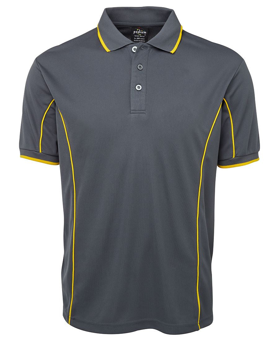 JB&#39;s Wear Adults Podium Short Sleeve Piping Polo 2nd (7PIP)
