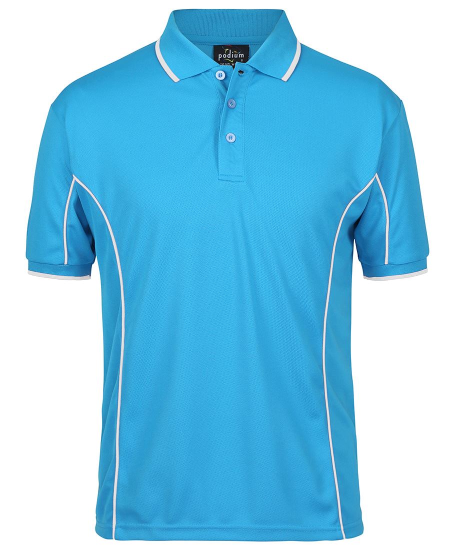 JB&#39;s Wear Adults Podium Short Sleeve Piping Polo 1st (7PIP)
