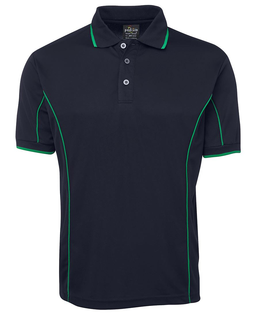 JB's Wear Adults Podium Short Sleeve Piping Polo 1st (7PIP)