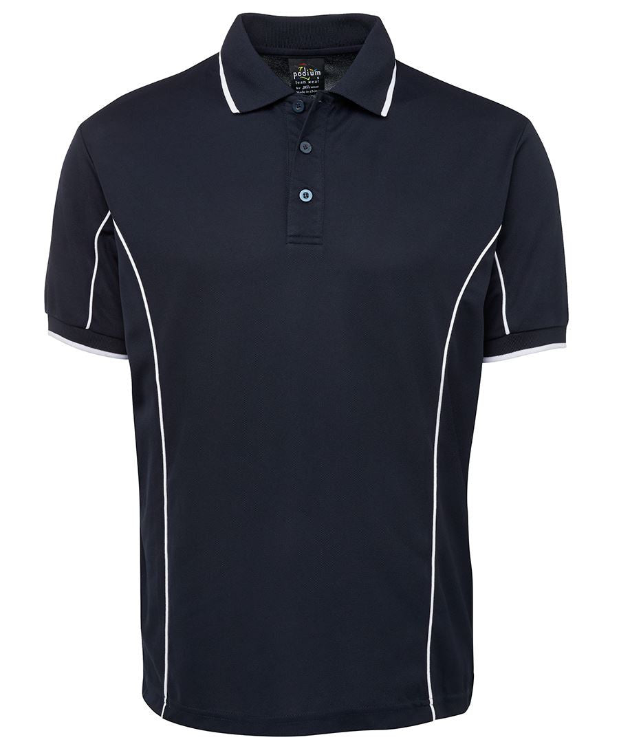 JB's Wear Adults Podium Short Sleeve Piping Polo 1st (7PIP)