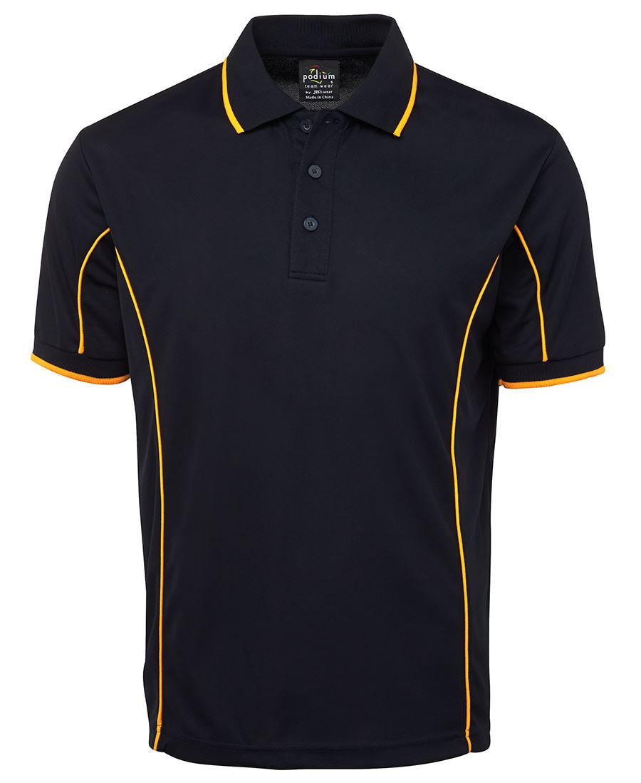 JB's Wear Adults Podium Short Sleeve Piping Polo 1st (7PIP)