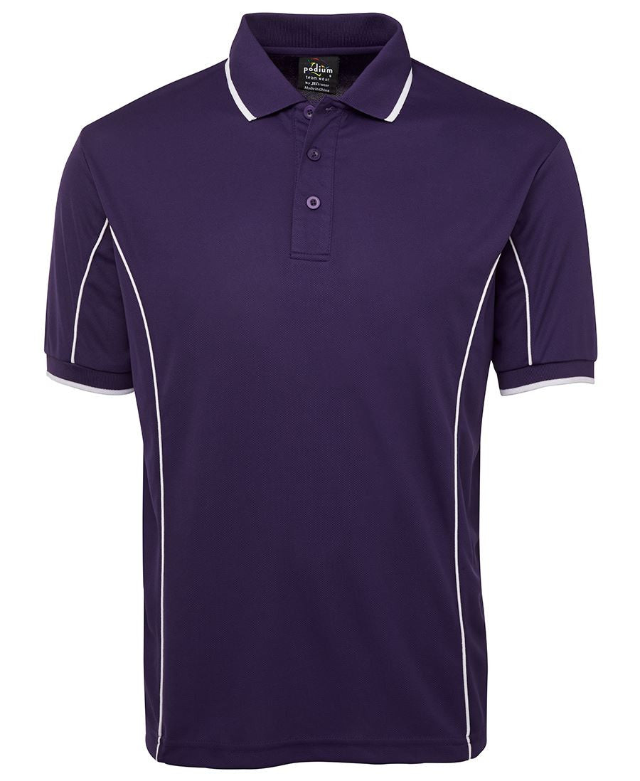 JB's Wear Adults Podium Short Sleeve Piping Polo 1st (7PIP)