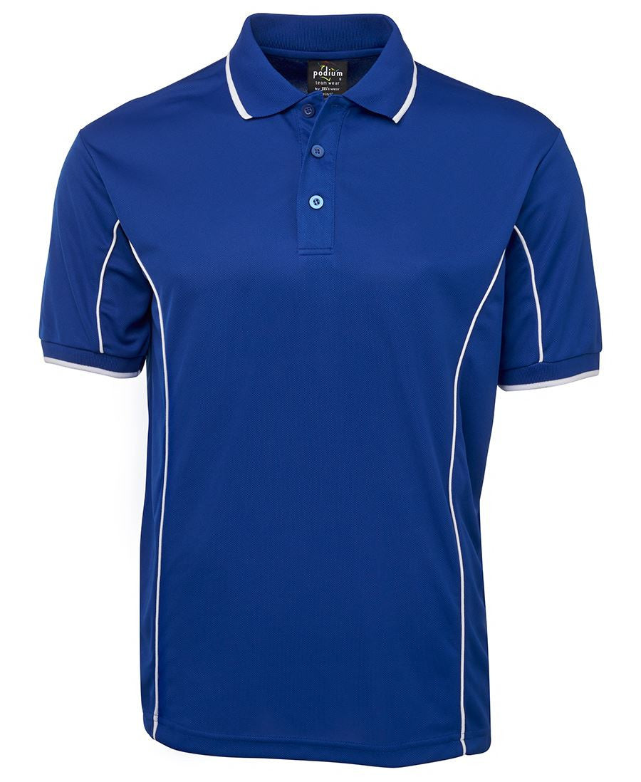 JB&#39;s Wear Adults Podium Short Sleeve Piping Polo 1st (7PIP)