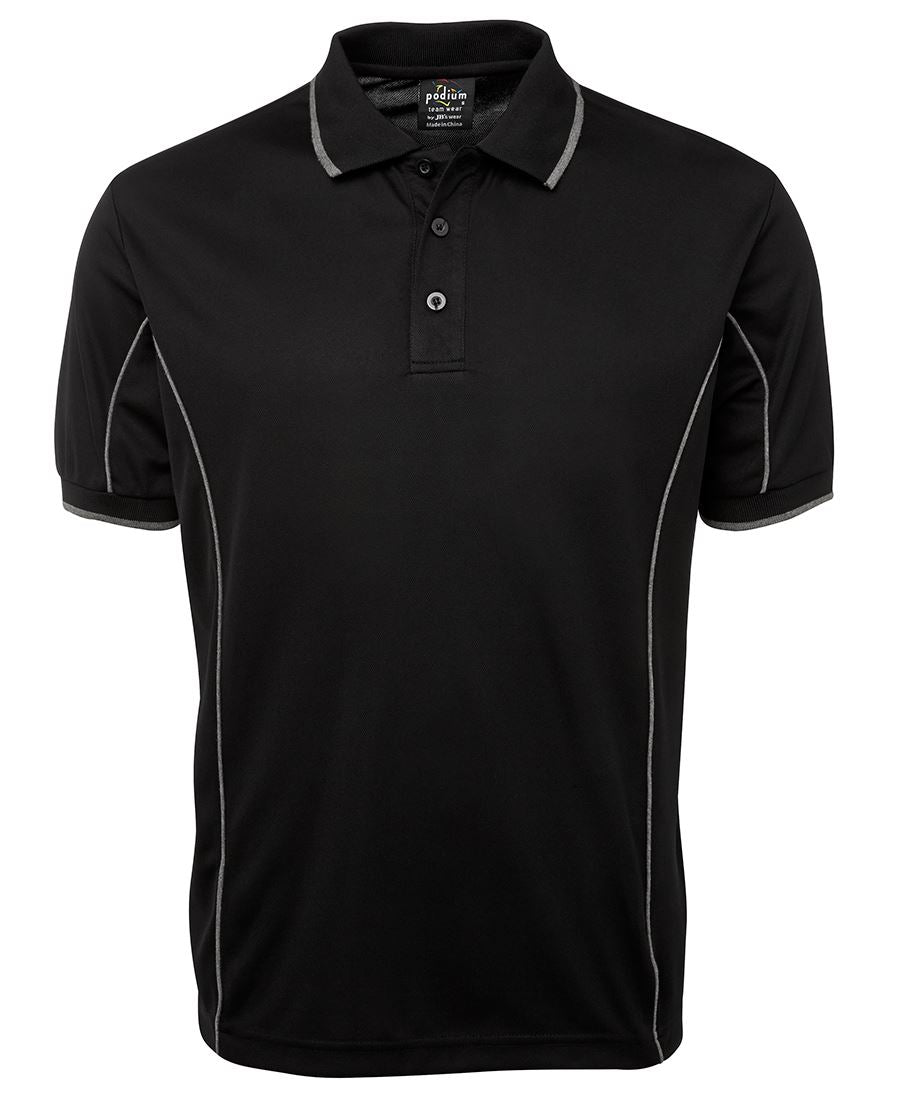 JB&#39;s Wear Adults Podium Short Sleeve Piping Polo 2nd (7PIP)