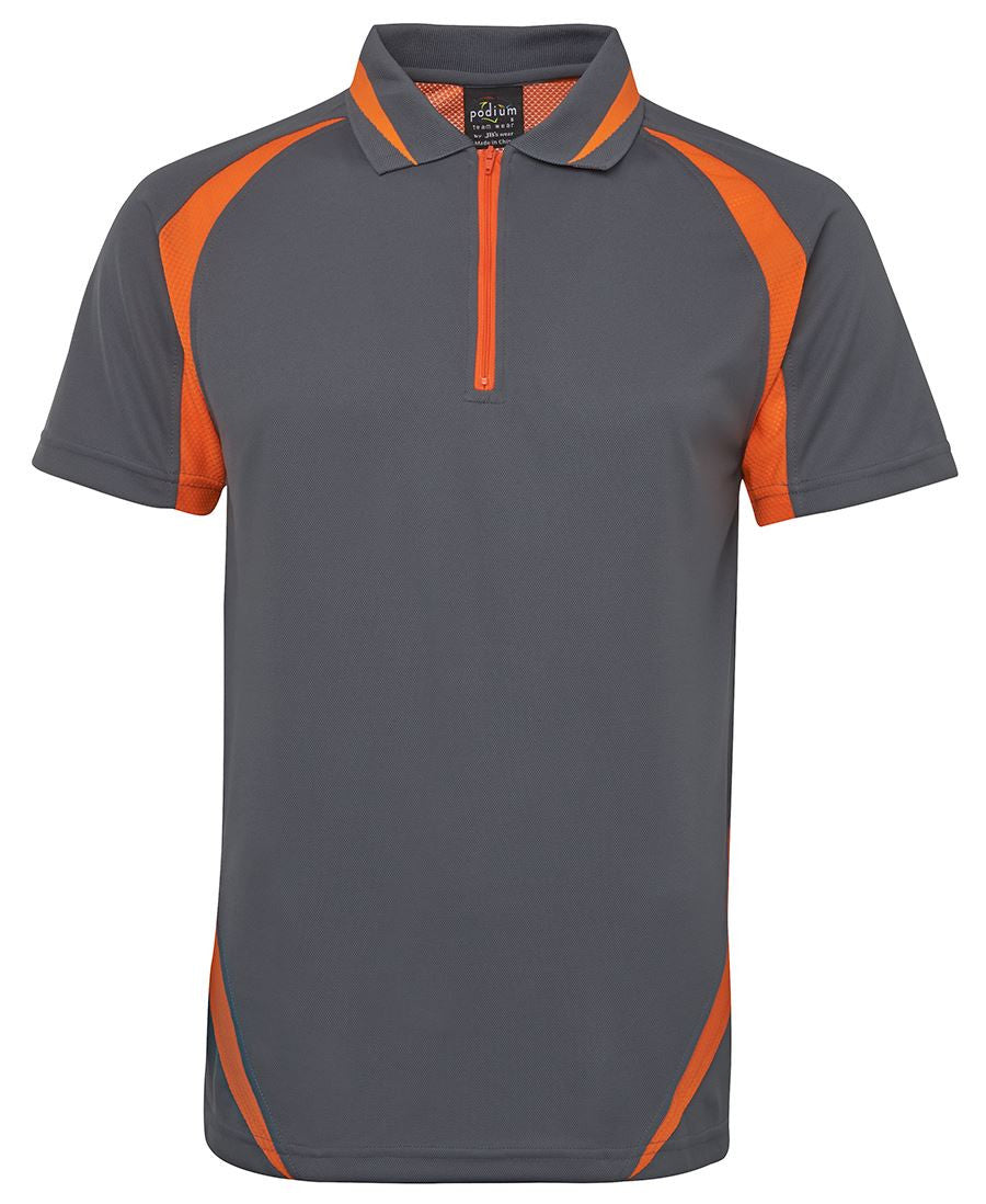 JB&#39;s Wear Adults Zip Poly Polo (7PZPP)