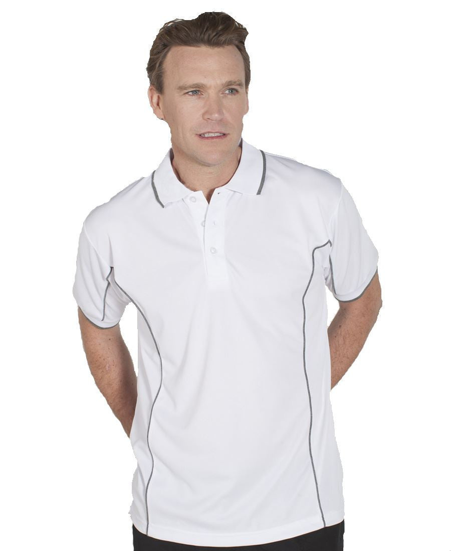 JB's Wear Adults Podium Short Sleeve Piping Polo 1st (7PIP)