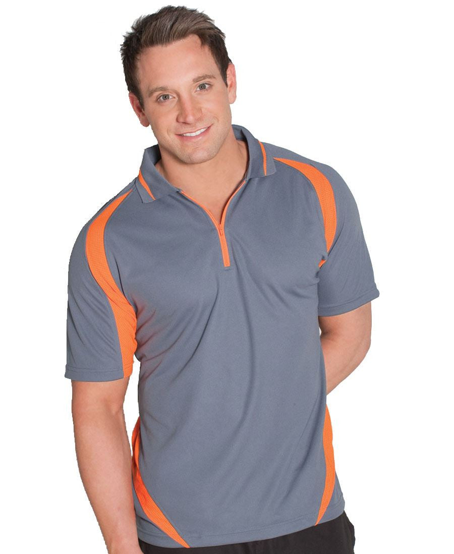 JB&#39;s Wear Adults Zip Poly Polo (7PZPP)
