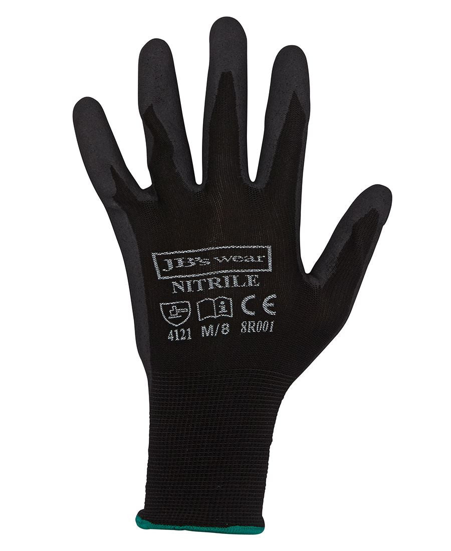 JB&#39;s Wear Black Nitrile Glove 12 Pack (8R001)