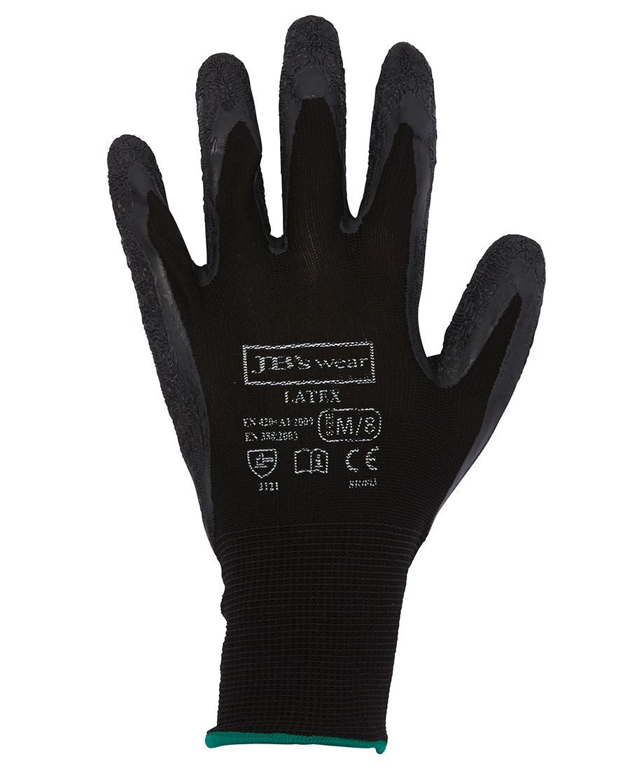 JB's Wear Black Latex Glove 12 Pack (8R003)